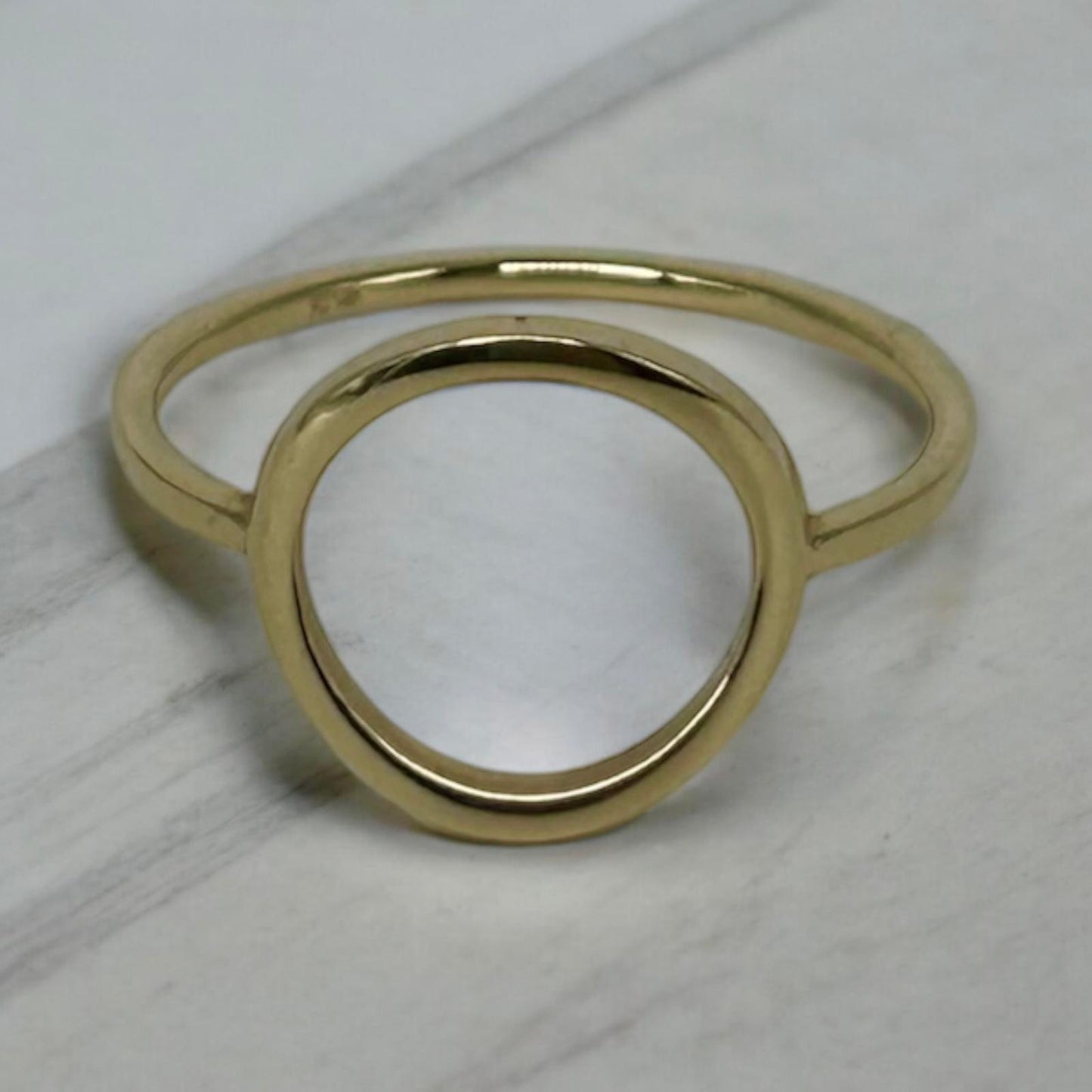 14K Open Circle Ring