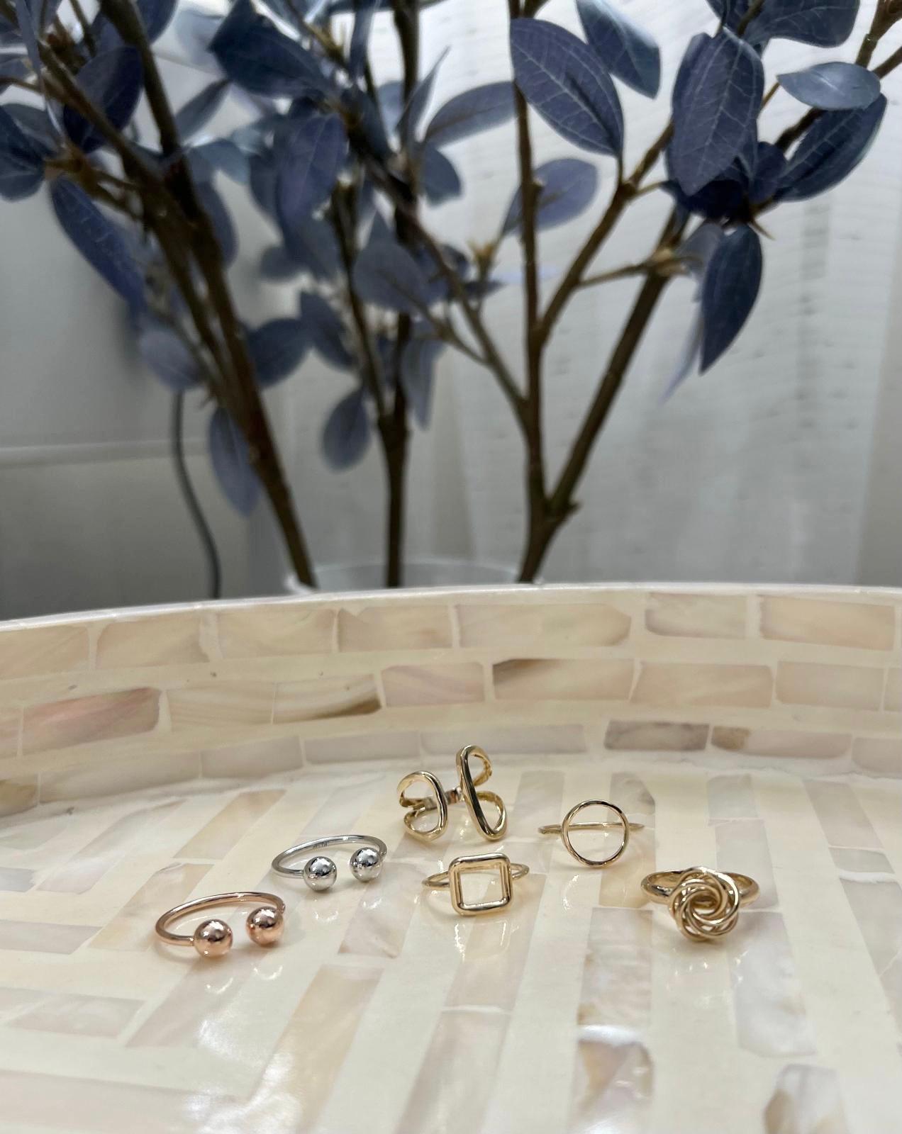 14K Open Circle Ring