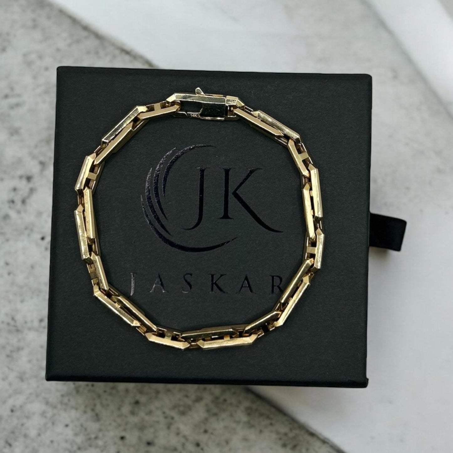 14K Interlinked Men Bracelet