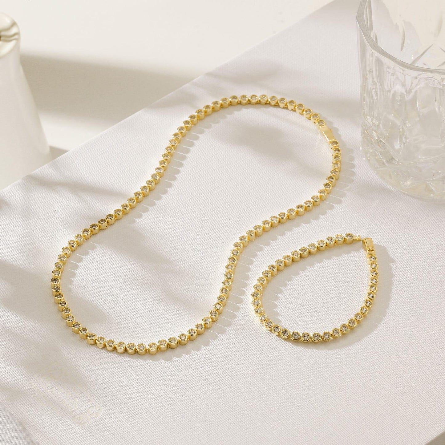 Round Bezel Tennis Bracelet