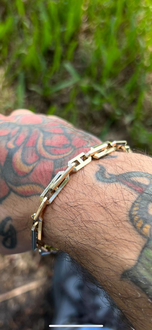 14K Interlinked Men Bracelet