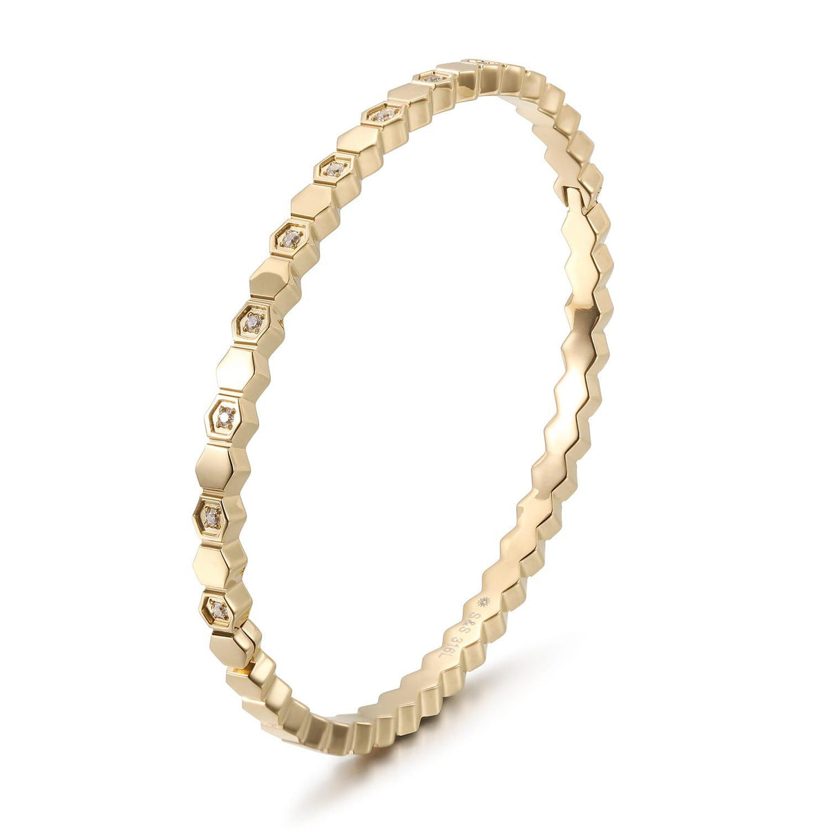 Hexagon Bangle – Jaskar Jewelry